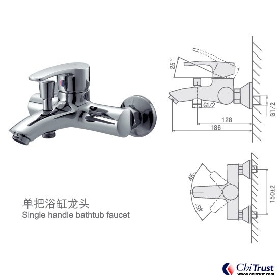 Single handle bathtub faucet CT-FS-13160